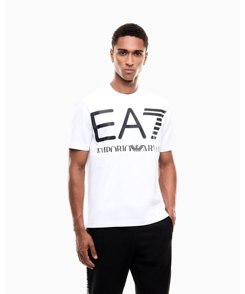 EMPORIO ARMANI EA7(エンポリオアルマーニイーエーセブン)の「<オンライン限定>【エンポリオ アルマーニ EA7】レギュラーフィット コットンTシャツ Logo Series(Tシャツ/カットソー・メンズ・ブラック/ネイビー/ホワイト・LARGE/X-LARGE/SMALL/MEDIUM/XX-LARGE/X-SMALL)」の1枚目の写真