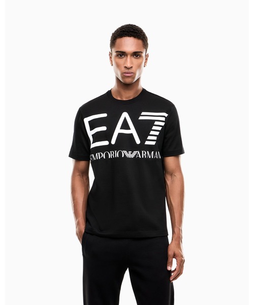 EMPORIO ARMANI EA7(エンポリオアルマーニイーエーセブン)の「<オンライン限定>【エンポリオ アルマーニ EA7】レギュラーフィット コットンTシャツ Logo Series(Tシャツ/カットソー・メンズ・ブラック/ネイビー/ホワイト・LARGE/X-LARGE/SMALL/MEDIUM/XX-LARGE/X-SMALL)」の2枚目の写真