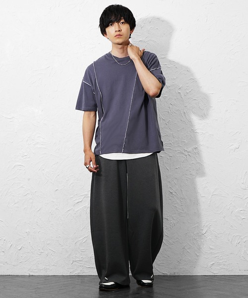 MinoriTY(マイノリティ)の「【MinoriTY】ワイドドレープ2WAYパンツ メンズ 夏服 秋服 ユニセックス ワイドパンツ(その他パンツ・メンズ・グレー/ブラック・M/L)」の7枚目の写真