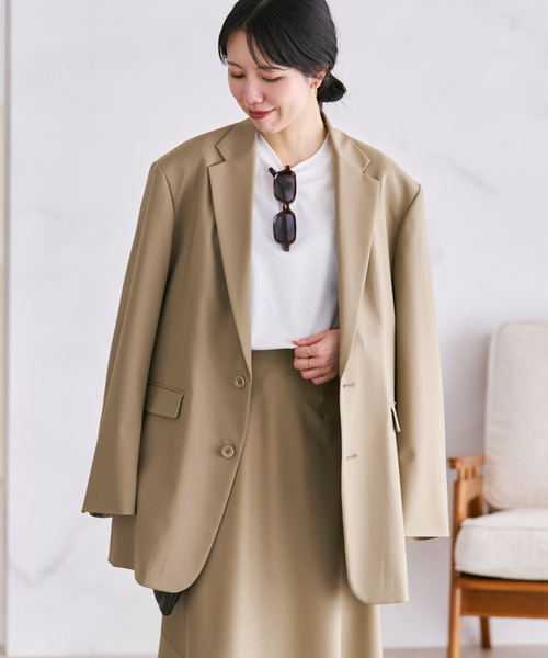 plage（プラージュ）の「Masculine Oversized ジャケット（テーラードジャケット・レディース・ブラウン/チャコールグレー/ベージュ・38/36）」の3枚目の写真
