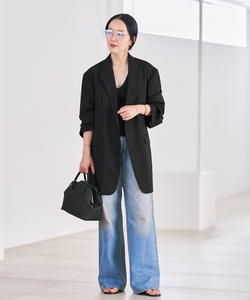 plage（プラージュ）の「Masculine Oversized ジャケット（テーラードジャケット・レディース・ブラウン/チャコールグレー/ベージュ・38/36）」の6枚目の写真