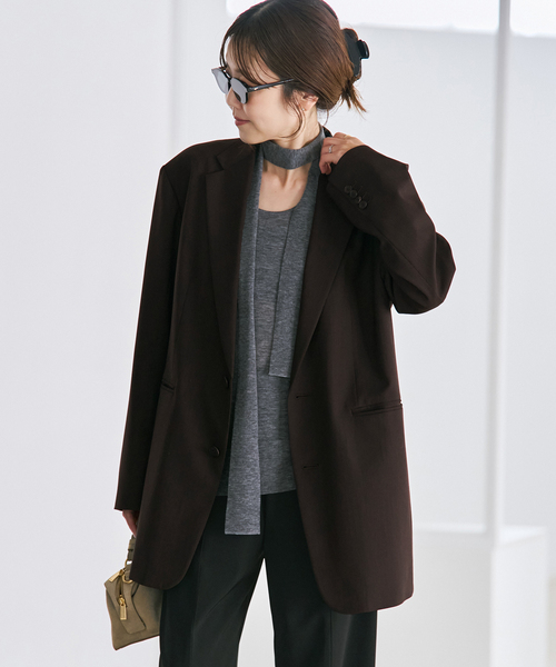 plage(プラージュ)の「Masculine Oversized ジャケット(テーラードジャケット・レディース・ブラウン/チャコールグレー/ベージュ・38/36)」の7枚目の写真