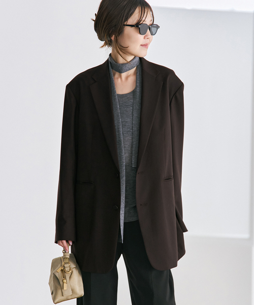 plage(プラージュ)の「Masculine Oversized ジャケット(テーラードジャケット・レディース・ブラウン/チャコールグレー/ベージュ・38/36)」の8枚目の写真