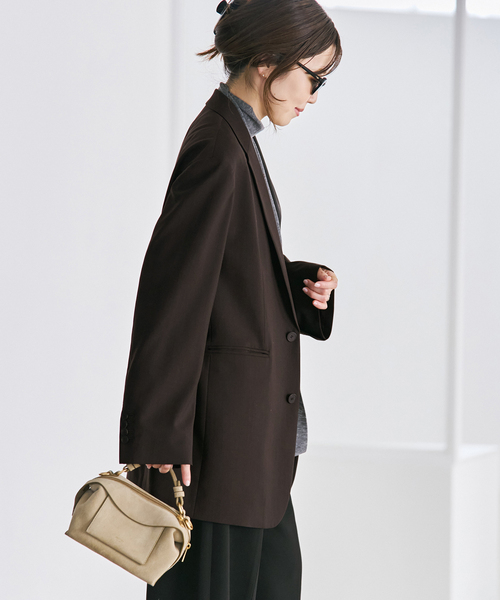 plage(プラージュ)の「Masculine Oversized ジャケット(テーラードジャケット・レディース・ブラウン/チャコールグレー/ベージュ・38/36)」の9枚目の写真