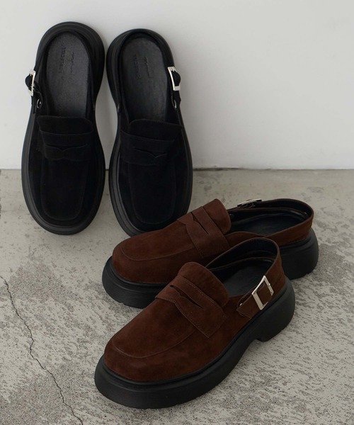 BONLECILL Marche(ボンルシールマルシェ)の「【BONLECILL Marche】ボリュームソールクロッグサボローファー(ローファー・レディース・ブラック/ブラック系1/ブラウン/ブラウン系1・S/XL/L/M)」の22枚目の写真