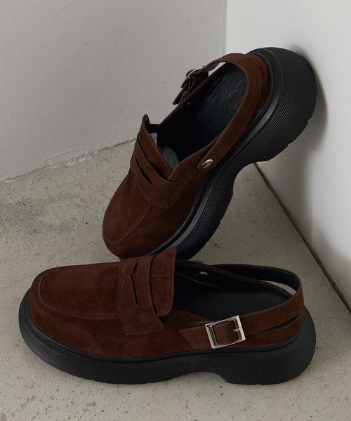 BONLECILL Marche(ボンルシールマルシェ)の「【BONLECILL Marche】ボリュームソールクロッグサボローファー(ローファー・レディース・ブラック/ブラック系1/ブラウン/ブラウン系1・S/XL/L/M)」の11枚目の写真