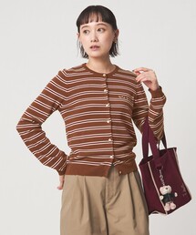 <To b. by agnes b.コラボ>マルチボーダー ニット カーディガン