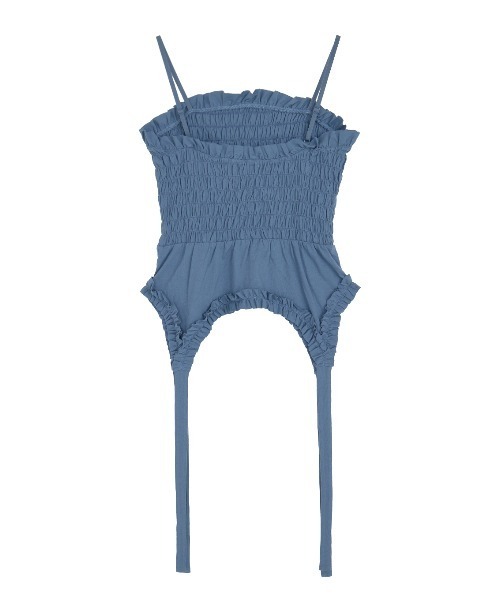 ELCHELE(エルチェレ)の「FRILL CUT CAMI(Tシャツ/カットソー・レディース・ブルー/オフホワイト/スミクロ・FREE)」の22枚目の写真