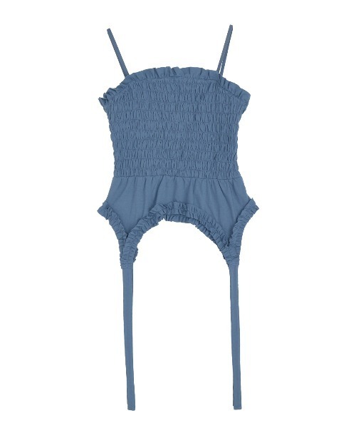 ELCHELE(エルチェレ)の「FRILL CUT CAMI(Tシャツ/カットソー・レディース・ブルー/オフホワイト/スミクロ・FREE)」の21枚目の写真