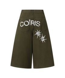 COIRIS（コイリス）の「ドレンバッグダーティロゴバミューダパンツ 男女共用 (2カラー)（スウェットパンツ）」