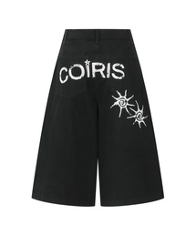 COIRIS（コイリス）の「ドレンバッグダーティロゴバミューダパンツ 男女共用 (2カラー)（スウェットパンツ）」