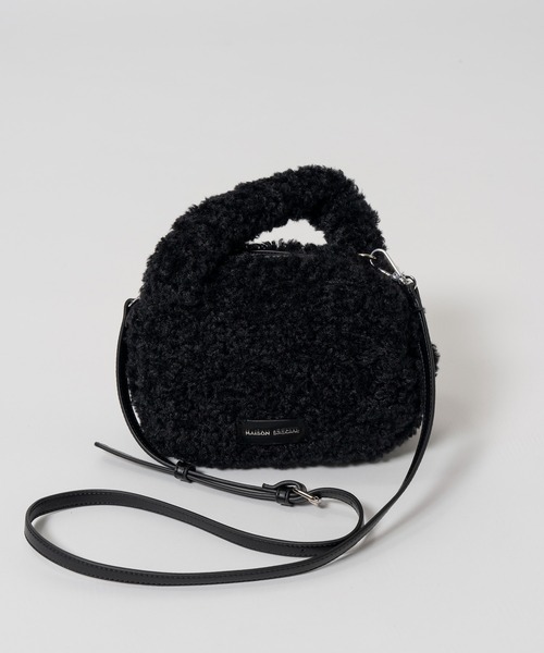 MAISON SPECIAL(メゾンスペシャル)の「【2026Autumn PRE-ORDER】Fur Round Mini Bag/ファーラウンドミニバッグ(ハンドバッグ・レディース・ブルー/ブラック/アイボリー/マルチ・FREE)」の8枚目の写真