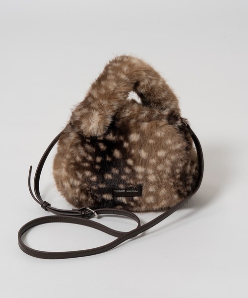 MAISON SPECIAL(メゾンスペシャル)の「【2026Autumn PRE-ORDER】Fur Round Mini Bag/ファーラウンドミニバッグ(ハンドバッグ・レディース・ブルー/ブラック/アイボリー/マルチ・FREE)」の10枚目の写真