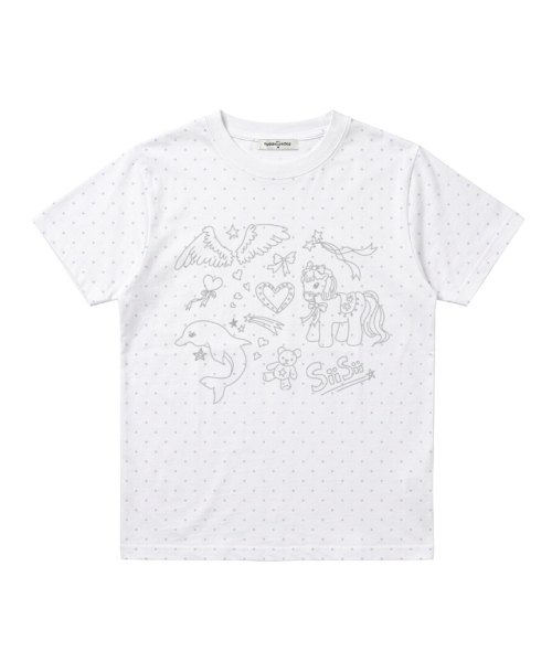PAGESIISII(ページシシ)の「シシドリミ ドローイングプリントドットスタンダードフィット半袖Tシャツソラ(Tシャツ/カットソー・レディース・その他・MEDIUM)」の2枚目の写真