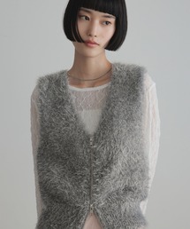 シャギーZIPショートベスト 824182