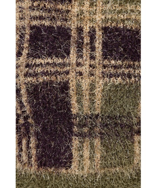 SLY（スライ）の「SHAGGY CHECK H/N KNIT シャギーチェックホルターネックニット 夏服　秋服 冬服（ニット/セーター・レディース・カーキ/ブラック系その他2・FREE）」の16枚目の写真