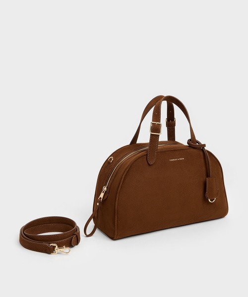 CHARLES & KEITH(チャールズ & キース)の「Vega ベガ ボウリング バッグ(トートバッグ・レディース・ダークブラウン系5・M)」の4枚目の写真