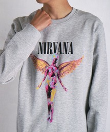 ROCKOFF NIRVANA / ニルヴァーナ グラフィックプリント 裏起毛 クルーネックスウェット