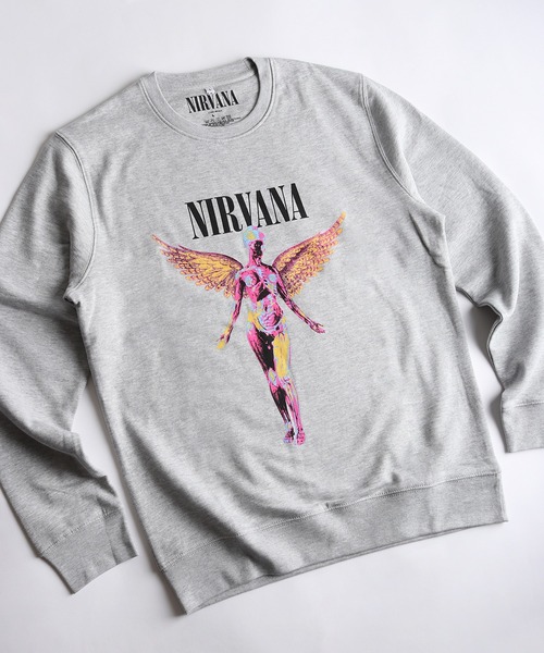 ROCK-OFF(ロックオフ)の「ROCKOFF NIRVANA / ニルヴァーナ グラフィックプリント 裏起毛 クルーネックスウェット(スウェット・メンズ・グレー/ブラック・XL/M/L)」の11枚目の写真