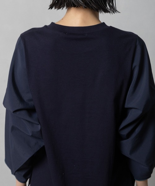 MARECHAL TERRE(マルシャルテル)の「タックフレアースリーブトップス(Tシャツ/カットソー・レディース・ライトグレー/ブラック/ネイビー/オフホワイト・MEDIUM)」の13枚目の写真