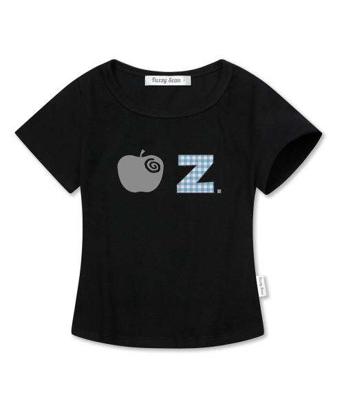 FUZZY SCAN(ファジスキャン)の「アルファベットアップルスリム半袖Tシャツホワイト(Tシャツ/カットソー・レディース・ホワイト・ONE SIZE/TWO)」の2枚目の写真