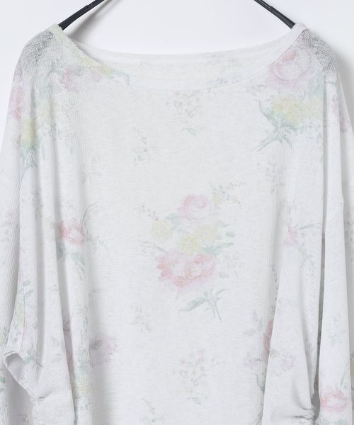 JEANASIS（ジーナシス）の「シアーワッフルドロストプルオバーLS/1067550（Tシャツ/カットソー・レディース・グレー/ホワイト系その他/ブラック/ホワイト・FREE）」の14枚目の写真