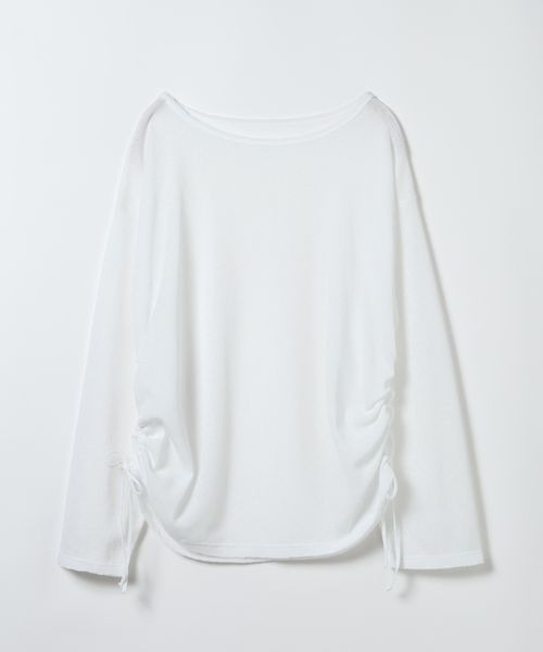 JEANASIS（ジーナシス）の「シアーワッフルドロストプルオバーLS/1067550（Tシャツ/カットソー・レディース・グレー/ホワイト系その他/ブラック/ホワイト・FREE）」の21枚目の写真