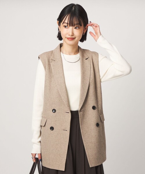green label relaxing(グリーンレーベルリラクシング)の「<1_OF MINE>リブ クルーネック ロングスリーブ プルオーバー ニット マシンウォッシャブル(ニット/セーター・レディース・オリーブ/ピンク/ブラック/ホワイト・FREE)」の8枚目の写真