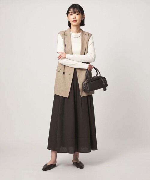 green label relaxing(グリーンレーベルリラクシング)の「<1_OF MINE>リブ クルーネック ロングスリーブ プルオーバー ニット マシンウォッシャブル(ニット/セーター・レディース・オリーブ/ピンク/ブラック/ホワイト・FREE)」の11枚目の写真
