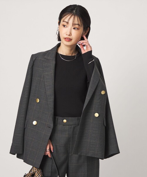 green label relaxing(グリーンレーベルリラクシング)の「<1_OF MINE>リブ クルーネック ロングスリーブ プルオーバー ニット マシンウォッシャブル(ニット/セーター・レディース・オリーブ/ピンク/ブラック/ホワイト・FREE)」の15枚目の写真