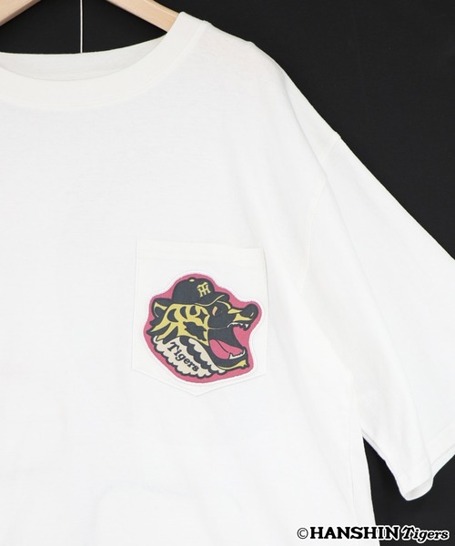 ScoLar(スカラー)の「462025:阪神タイガース×ScoLar アップリケ刺繍Tシャツ(Tシャツ/カットソー・レディース・オフホワイト/ブラック・L/M)」の13枚目の写真