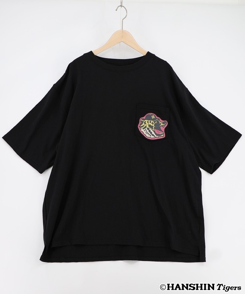 ScoLar(スカラー)の「462025:阪神タイガース×ScoLar アップリケ刺繍Tシャツ(Tシャツ/カットソー・レディース・オフホワイト/ブラック・L/M)」の10枚目の写真
