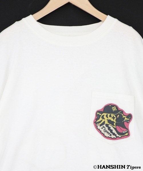 ScoLar(スカラー)の「462025:阪神タイガース×ScoLar アップリケ刺繍Tシャツ(Tシャツ/カットソー・レディース・オフホワイト/ブラック・L/M)」の6枚目の写真
