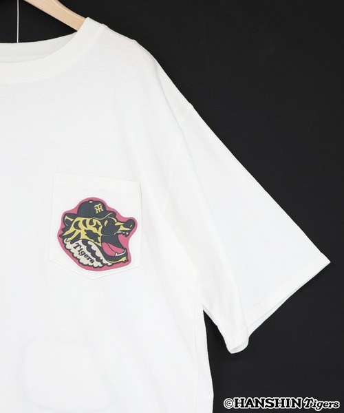 ScoLar(スカラー)の「462025:阪神タイガース×ScoLar アップリケ刺繍Tシャツ(Tシャツ/カットソー・レディース・オフホワイト/ブラック・L/M)」の5枚目の写真