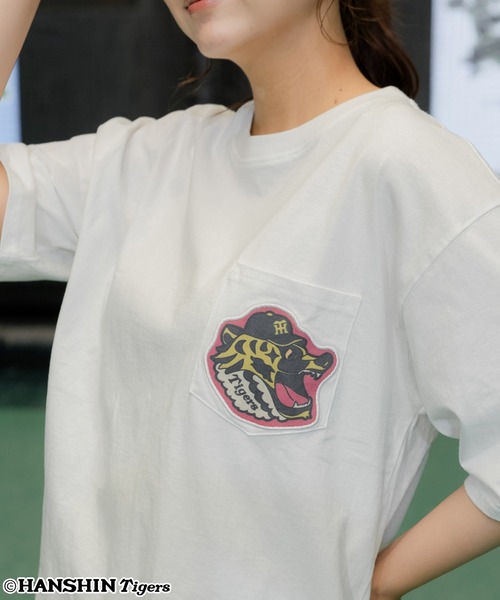 ScoLar(スカラー)の「462025:阪神タイガース×ScoLar アップリケ刺繍Tシャツ(Tシャツ/カットソー・レディース・オフホワイト/ブラック・L/M)」の20枚目の写真
