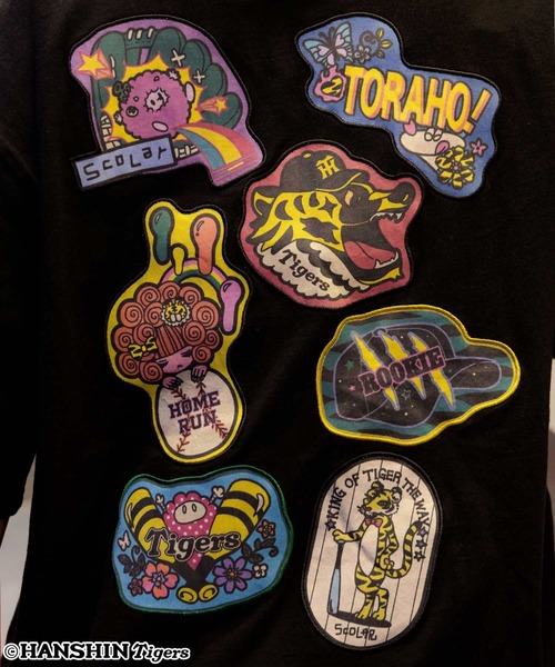 ScoLar(スカラー)の「462025:阪神タイガース×ScoLar アップリケ刺繍Tシャツ(Tシャツ/カットソー・レディース・オフホワイト/ブラック・L/M)」の15枚目の写真