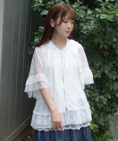 axes femme(アクシーズファム)の「レースパーカー(パーカー・レディース・ホワイト/ブラック・FREE)」の20枚目の写真