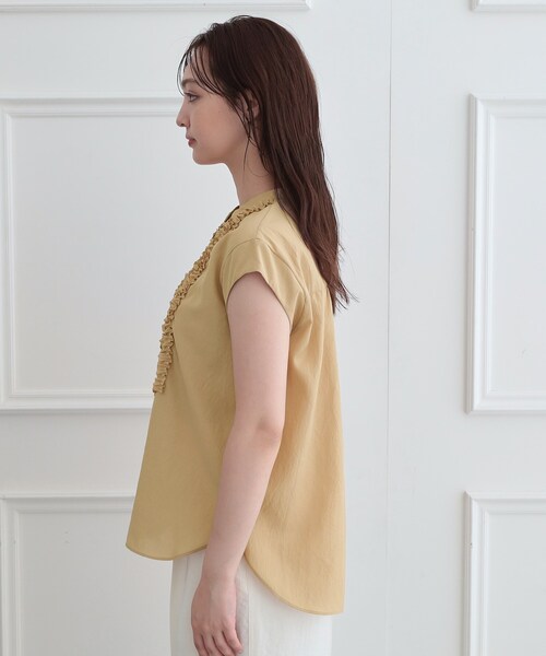 DRESSTERIOR(ドレステリア)の「フレンチスリーブ フリルブラウス(シャツ/ブラウス・レディース・ネイビー/ライトベージュ・34/36/38)」の17枚目の写真