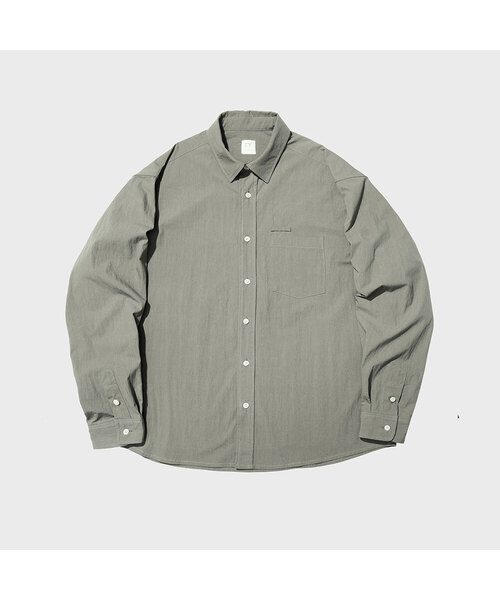 TY(ティワイ)の「コンフォートコットン無地シャツ、カーキ(シャツ/ブラウス・メンズ・その他・MEDIUM/LARGE/X-LARGE)」の1枚目の写真