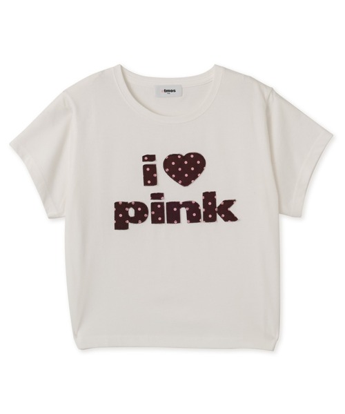atmos pink(アトモスピンク)の「atmos pink I Love pink Dot T-shirt / アトモス ピンク アイ ラブ ピンク ドット T-シャツ(Tシャツ/カットソー・レディース・ブラウン/ホワイト/ブラック・FREE)」の1枚目の写真