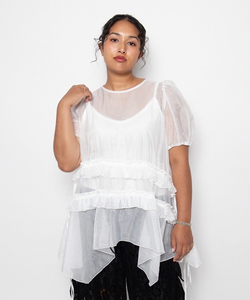 PUNYUS(プニュズ)の「【NEW SIZE】シアーワンピース(ワンピース・レディース・ブラック/ホワイト・3/1/2/4/5)」の1枚目の写真