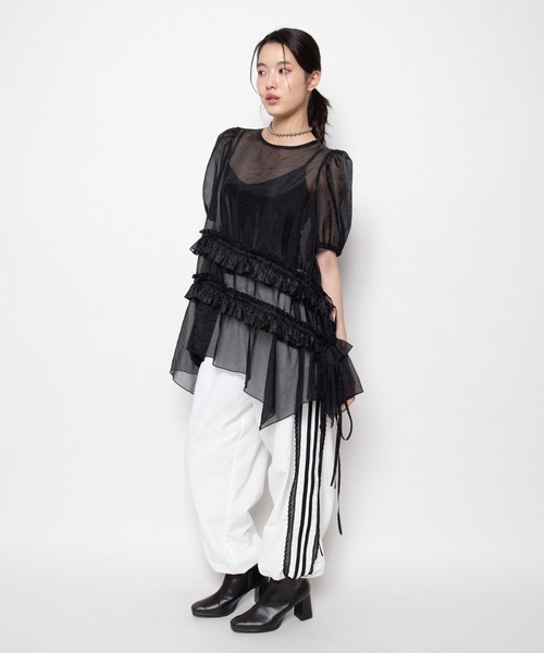 PUNYUS(プニュズ)の「【NEW SIZE】シアーワンピース(ワンピース・レディース・ブラック/ホワイト・3/1/2/4/5)」の8枚目の写真