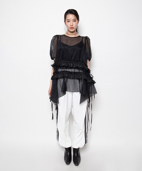 PUNYUS(プニュズ)の「【NEW SIZE】シアーワンピース(ワンピース・レディース・ブラック/ホワイト・3/1/2/4/5)」の9枚目の写真