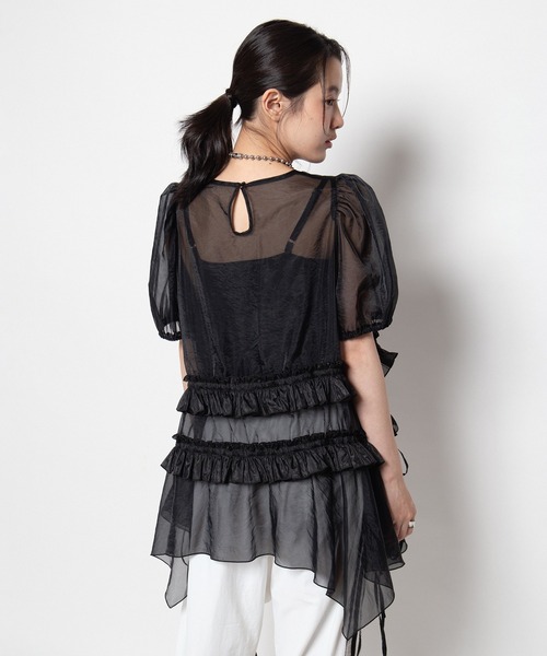 PUNYUS(プニュズ)の「【NEW SIZE】シアーワンピース(ワンピース・レディース・ブラック/ホワイト・3/1/2/4/5)」の5枚目の写真