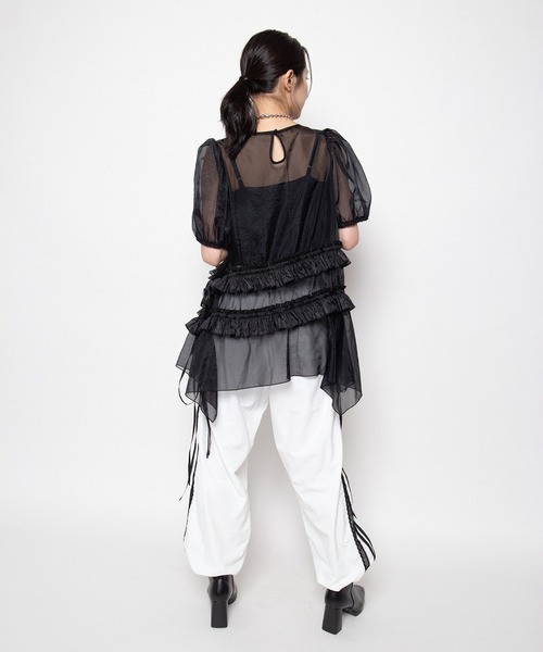 PUNYUS(プニュズ)の「【NEW SIZE】シアーワンピース(ワンピース・レディース・ブラック/ホワイト・3/1/2/4/5)」の6枚目の写真