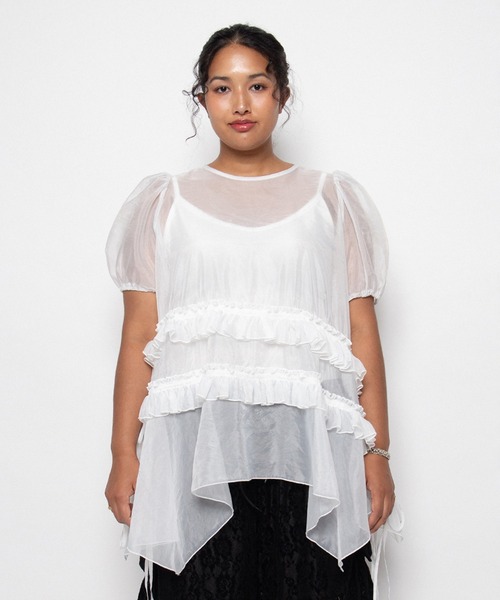 PUNYUS(プニュズ)の「【NEW SIZE】シアーワンピース(ワンピース・レディース・ブラック/ホワイト・3/1/2/4/5)」の13枚目の写真