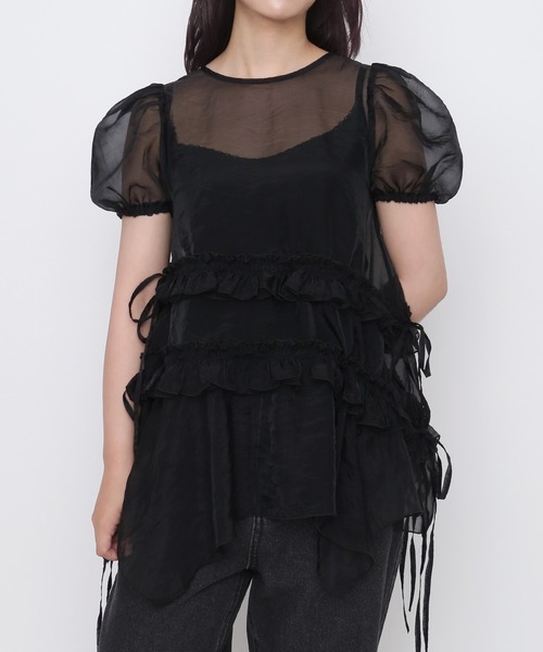 PUNYUS(プニュズ)の「【NEW SIZE】シアーワンピース(ワンピース・レディース・ブラック/ホワイト・3/1/2/4/5)」の12枚目の写真