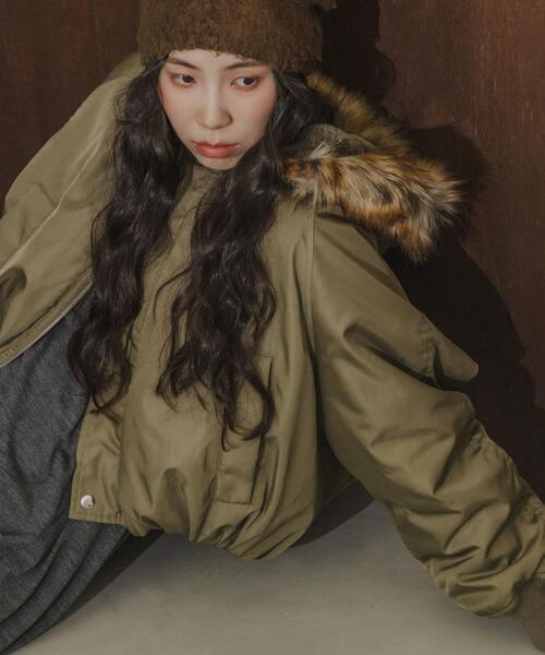 TICCA（ティッカ）の「『別注』TICCA×URBAN RESEARCH　ショートN2Bジャケット（ダウンジャケット/コート・レディース・カーキ/モカ・FREE）」の7枚目の写真