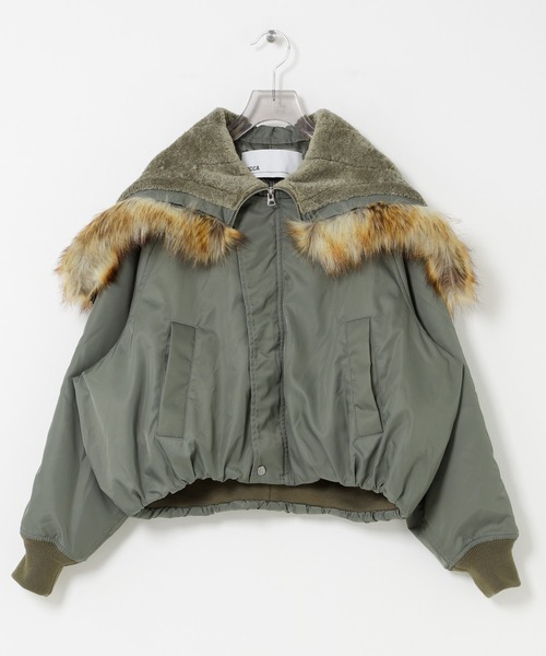 TICCA(ティッカ)の「『別注』TICCA×URBAN RESEARCH ショートN2Bジャケット(ダウンジャケット/コート・レディース・カーキ/モカ・FREE)」の17枚目の写真