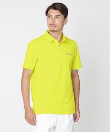 【PING APPAREL】ストレッチダルブラ三角幾何学柄ジャガード半袖ポロシャツ (MENS)